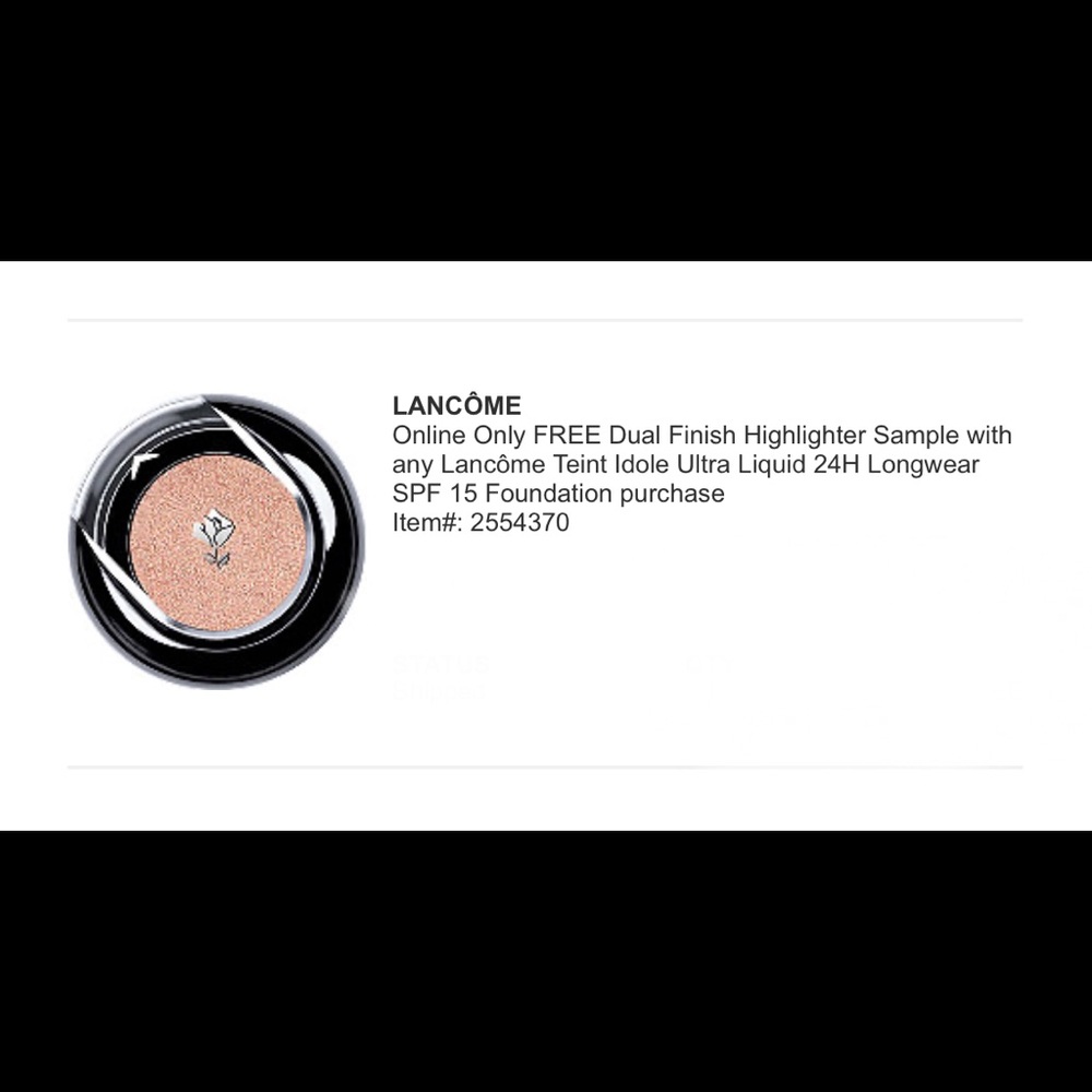 Lancôme highlighter sample